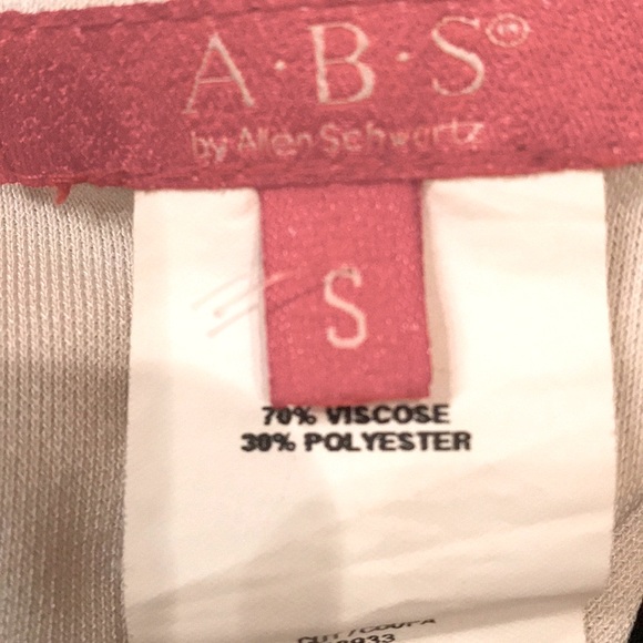 A.B.S by Allen Swartz Mod Blk/Cream  Midi Dress Womens Size Small - Picture 3 of 8